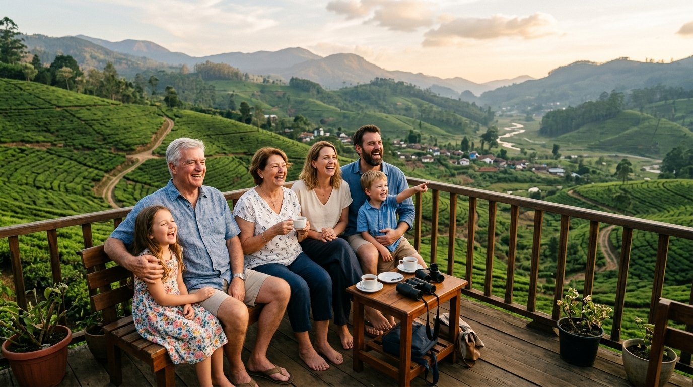 Multi-Generational Family Enjoying Sri Lanka