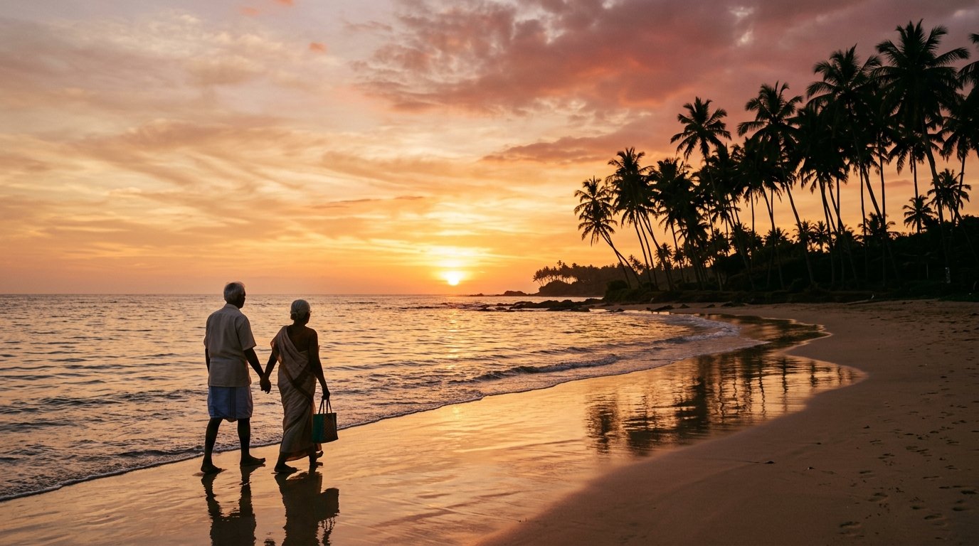 Golden Sunset on the Sri Lankan Coast